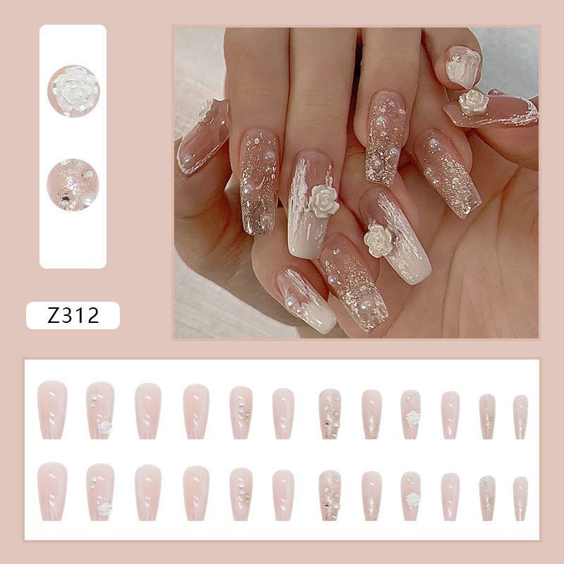 Long Camellia Nails